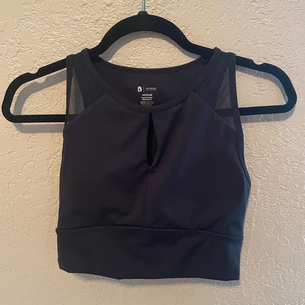 BuffBunny Step Up Crop Top, Black, Medium